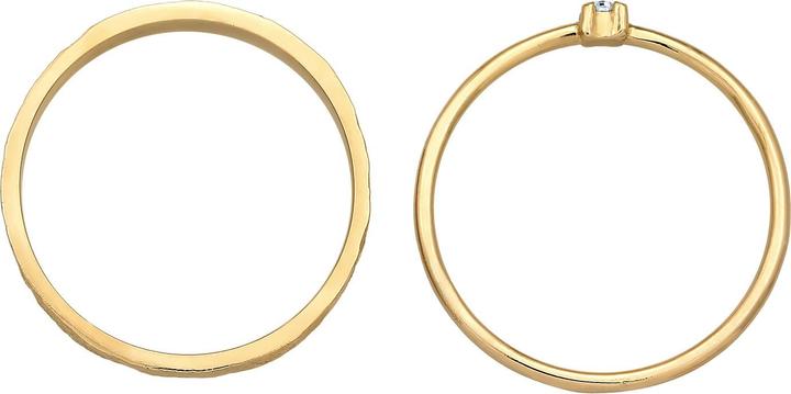 Immagine prodotto Elli Anello di cristallo, organico, set di anelli, anello solitario (54, 925 Argento)