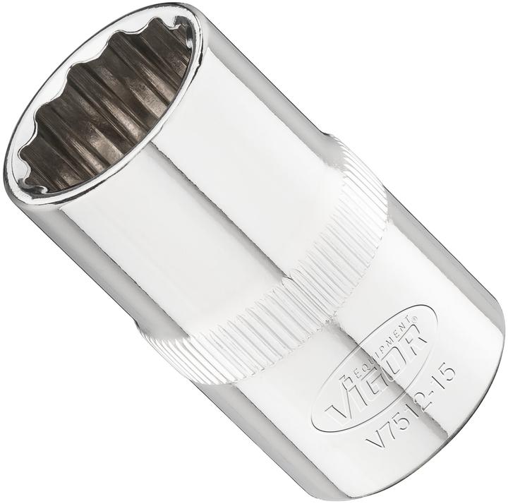 Immagine prodotto Vigor Presa a 12 punti ∙ V7512-15 ∙ Quadrata, cava 12,5 mm (1/2 pollice) ∙ Profilo esterno a 12 punti ∙ (15 mm)