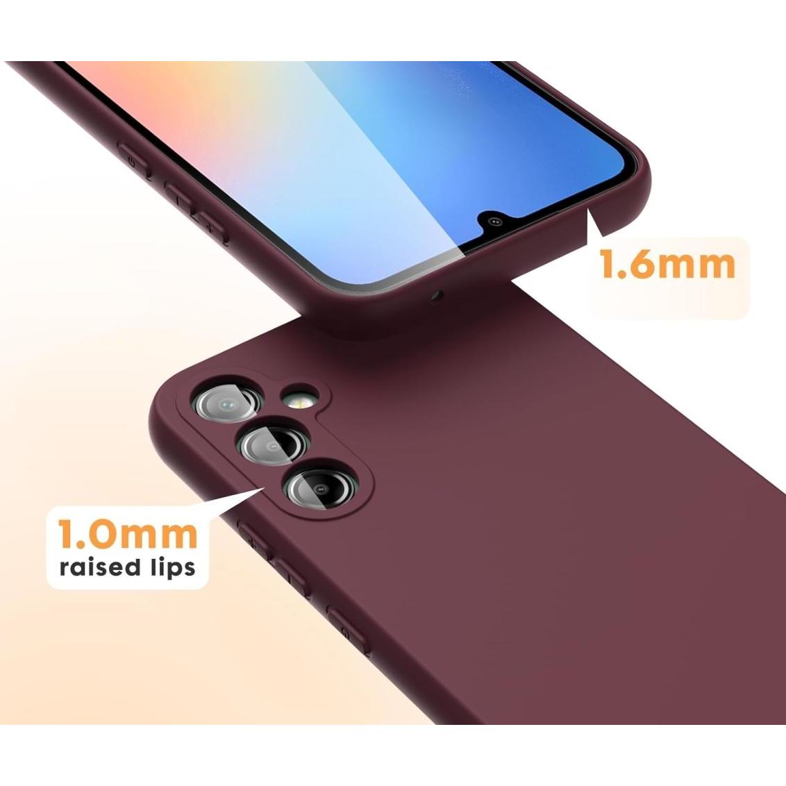 Thumbnail - Screenguard Samsung Galaxy A34 5G Liquid Silicone Case Hülle (Samsung Galaxy A34 5G), Smartphone Hülle, Rot
