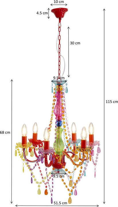 Produktbild Kare Design Starlight Rainbow 6-Arm (E14)