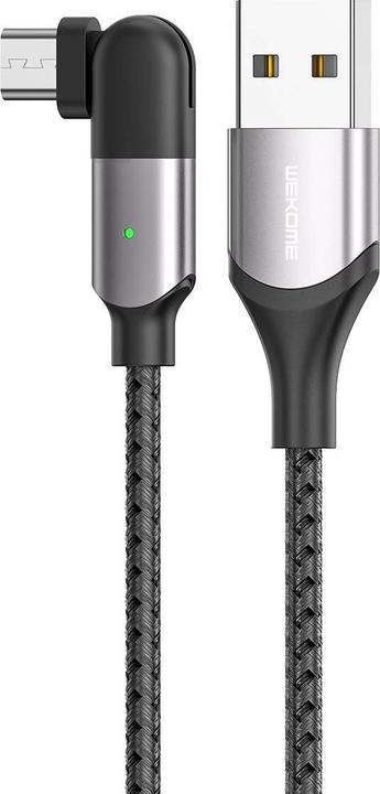 Actual product image Wekome WDC-142 Game Series - USB-A to Micro USB 3A gaming cable, 180° rotation, 1 m (cloudy) (1 m)