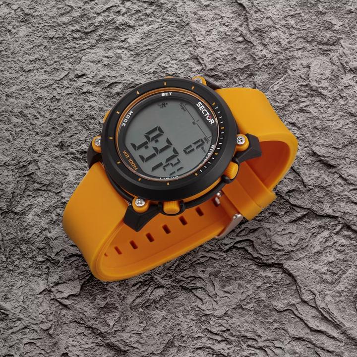 Produktbild Sector R3251546001 EX-38 Herren Digitaluhr 45mm 10ATM (Digitaluhr, 45 mm)