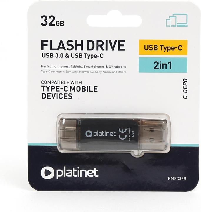Produktbild Platinet Pendrive C-DEPO, 32 GB (PMFC32B) (32 GB, USB-C)