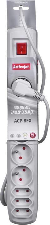 Produktbild Activejet APN-8G/5M-GR Steckdosenleiste Su-Kabel (8 x, CEE 7/16, CEE 7/5, 5 m)