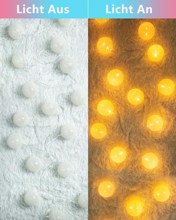 Ciskotu Lichterkette mit 20 LED-Lampions, EU-Version (3.80 m)