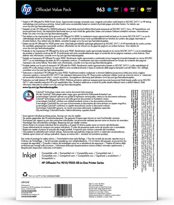 Productafbeelding HP 963 Valuepack (M, C, Y)
