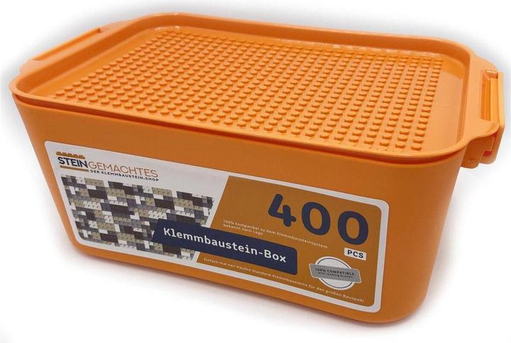 Kazi clamping block box with 400 plates in brown - sand - grey - transparent