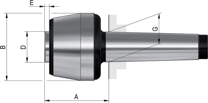 Produktbild Röhm Mitlaufende Zentrierspitzen - für auswechselbare Einsätze, MK 3, Grösse 104
