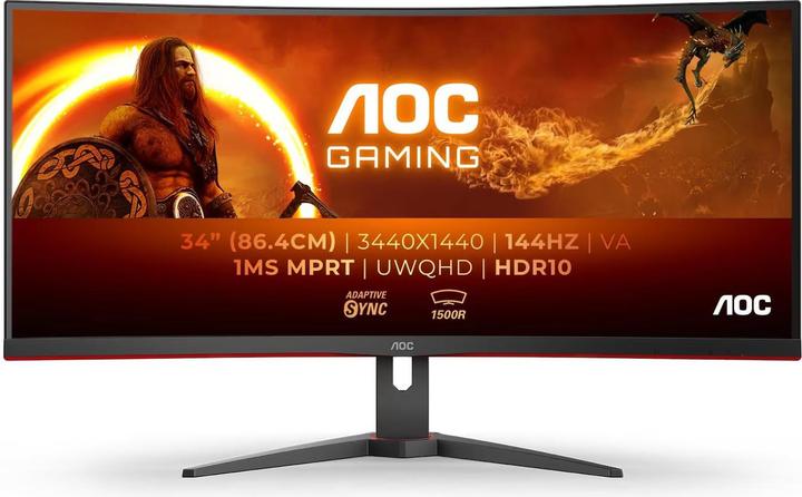 Actual product image AOC CU34G2XP/BK (3440 x 1440 pixels, 34")