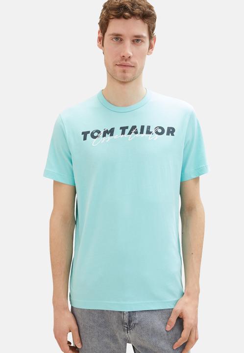 Produktbild Tom Tailor T-Shirt Kurzarmshirt mit Front-Logo-Print (XL)