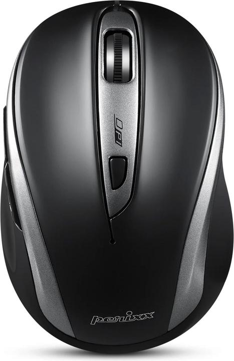 Produktbild Perixx Maus, PERIMICE-201 UP B, optisch, USB&PS/2, silber/schwarz (Kabellos)