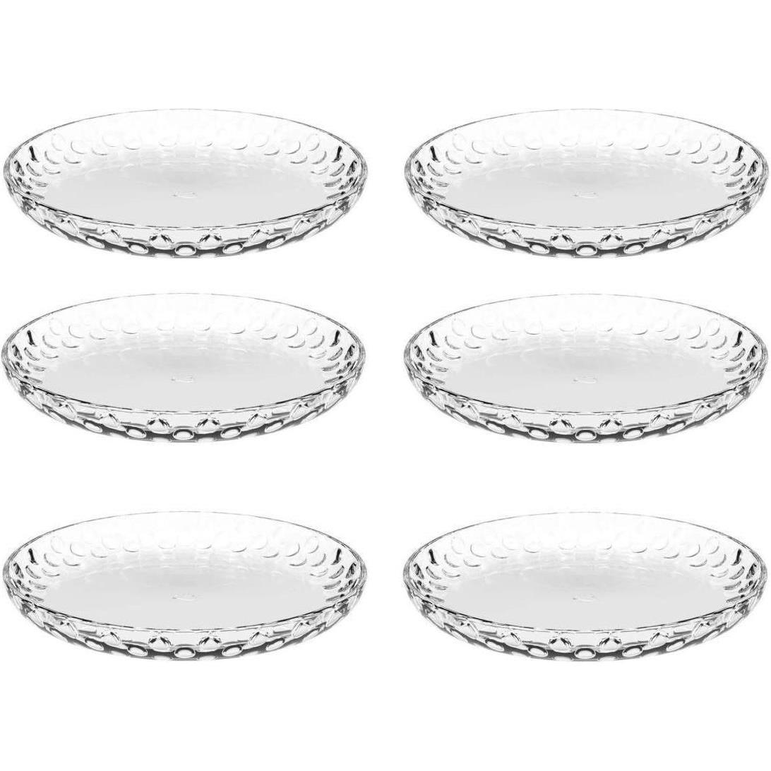 6x Leonardo Teller Cucina Optic 18 cm, Teller, Transparent