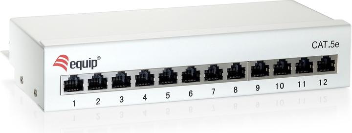 Immagine prodotto equip Patch Panel Desktop Cat.6 grigio chiaro RAL 7035 12 porte RJ45 Doppio IDC LSA e 110 comp. per