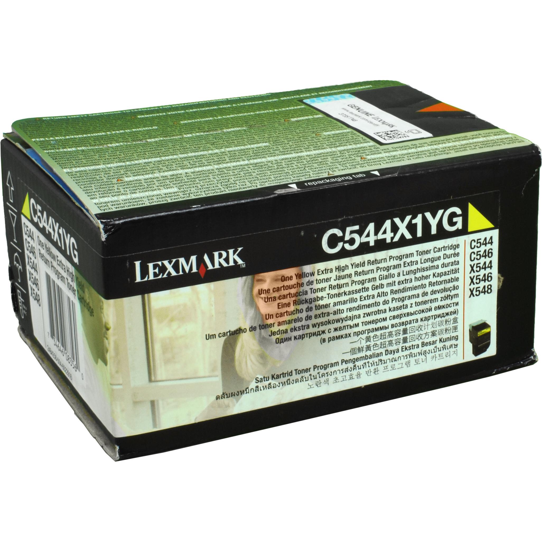 Lexmark, Toner, C544x1yg (Y)