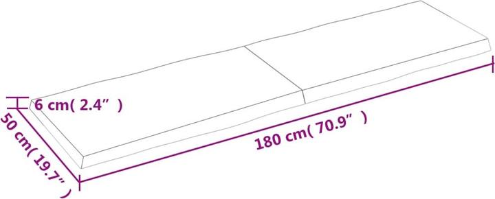 Image du produit vidaXL Tischplatte (180 x 50 cm)
