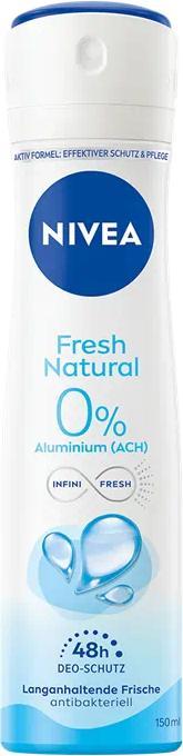 NIVEA Deo Spray Fresh Natural Multipack 6 x 150 ml (Spray, 150 ml)