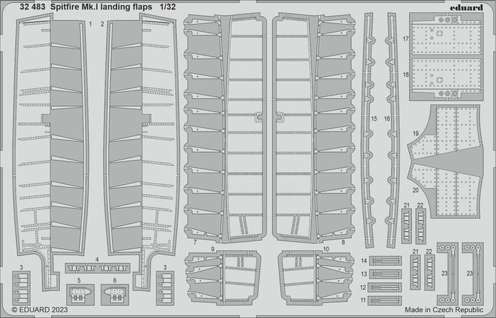 Produktbild Eduard Spitfire Mk.I landing flaps 1/32 KOTARE