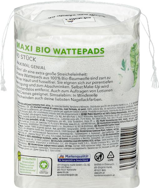 Actual product image dm ebelin Cotton pads Bio Maxi
