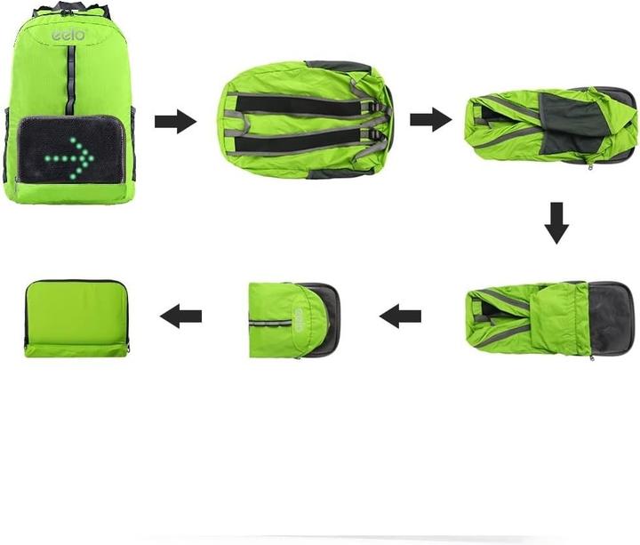 Actual product image Eelo Cyglo Blue LED Signal Backpack