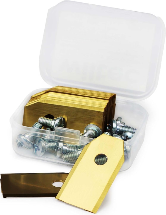 Immagine prodotto Wiltec Rasenroboter Messer Set Titan V1 35x18mm 18 Stück Mähroboter Rasenmäher (Robot falciante, Lame per tosaerba + lame di ricambio per macchine da giardino)