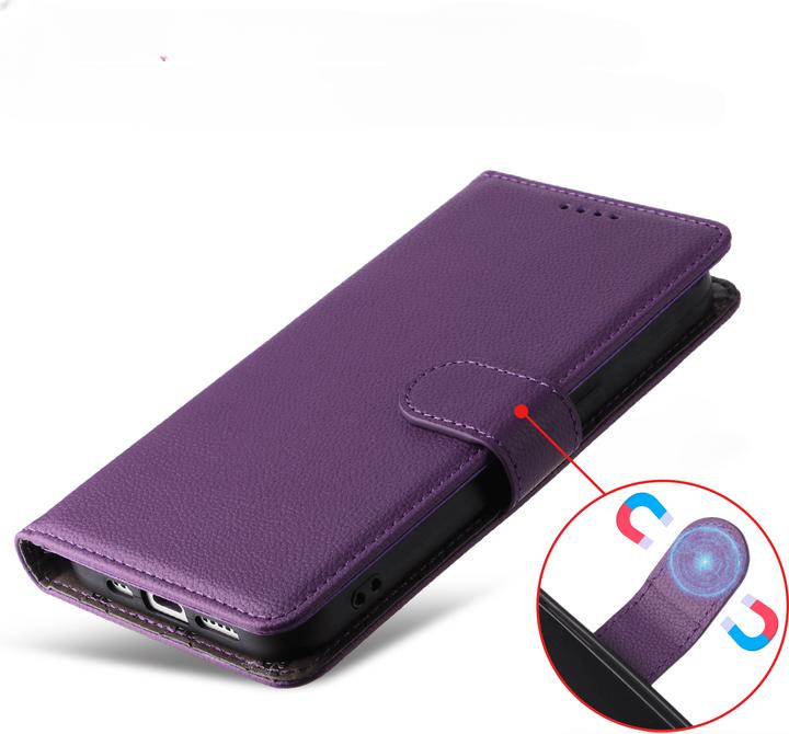 Actual product image Cover-Discount Galaxy S25 FE - Lederoptik-Hülle mit strukturierter Oberfläche (Samsung Galaxy S25 FE)
