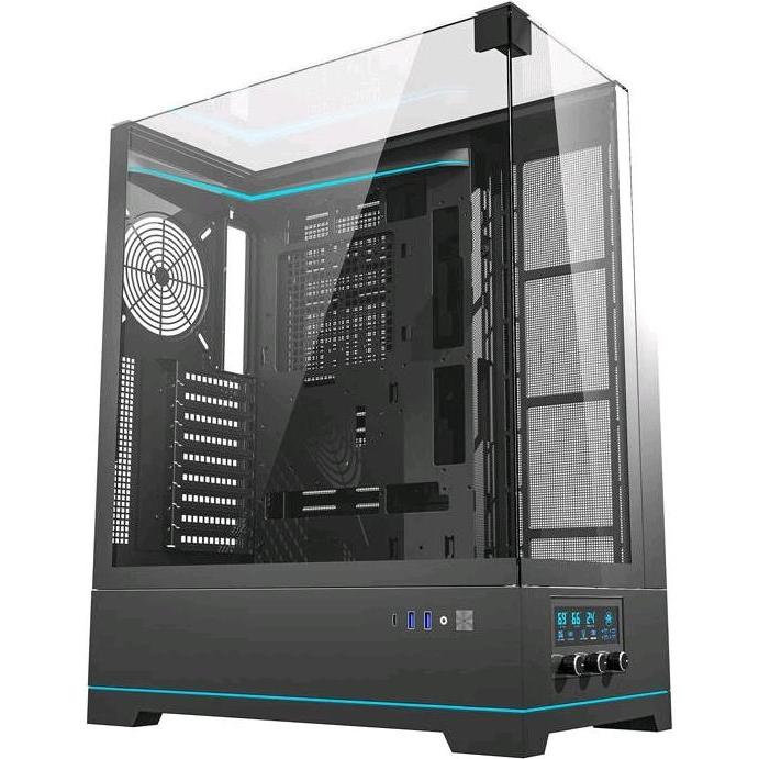 Darkflash Tech Darkflash DY450L computer case without fans (black) (mATX, ATX, ITX), PC Gehäuse, Schwarz