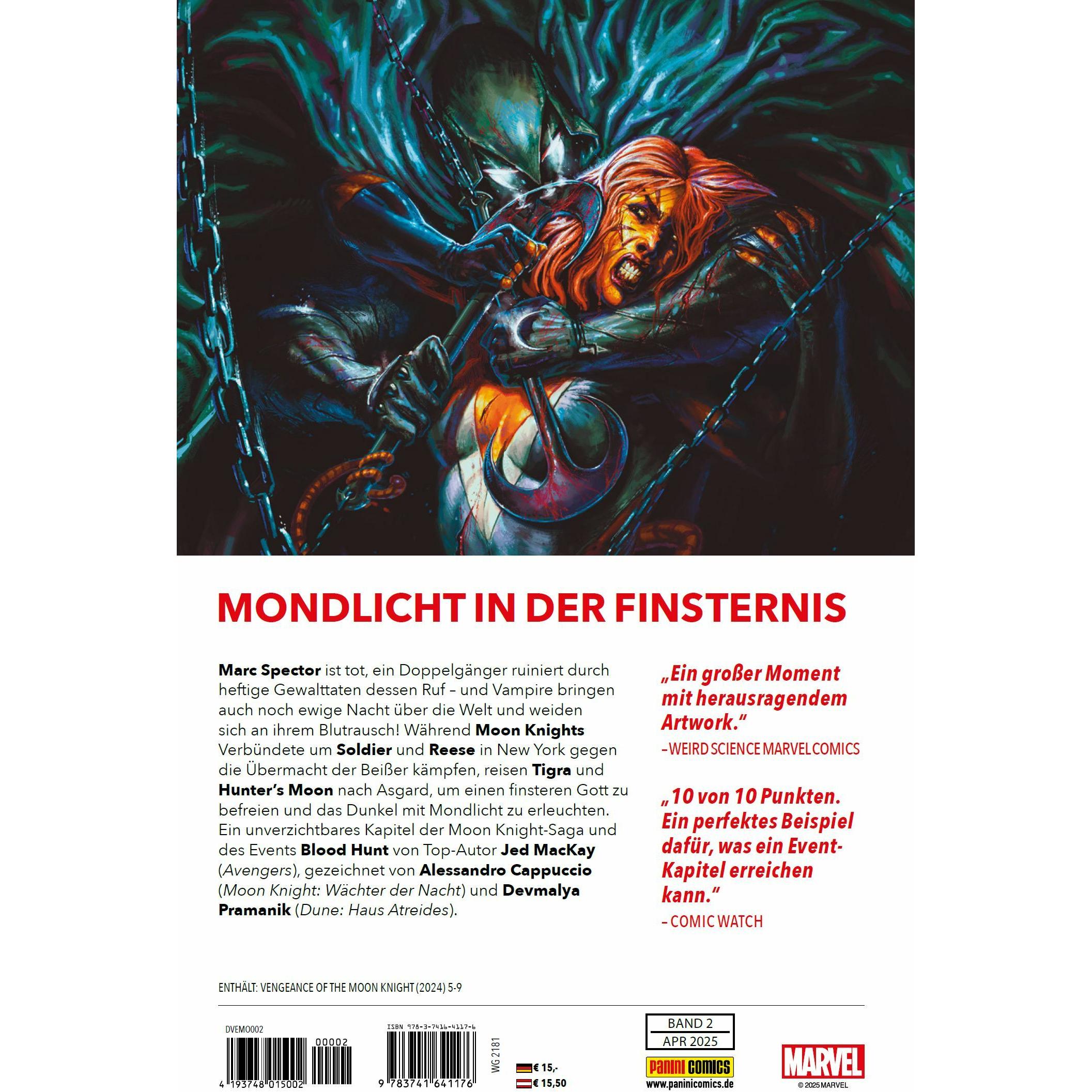 Thumbnail - Die Rache von Moon Knight, Belletristik von Alessandro Cappuccio, Jed MacKay, Devmalya Pramanik