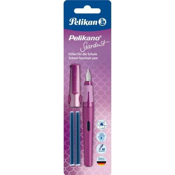 Pelikan, Schreibstifte, Pelikano Füllhalter M Stardust, Blister (Star Dust pink, 1 x)