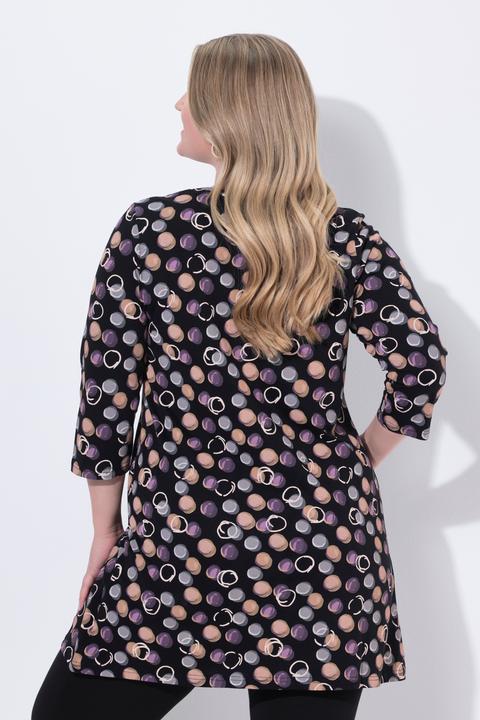 Actual product image Ulla Popken Polka Dot Empire Knit A-Line Tunic (50, 52)