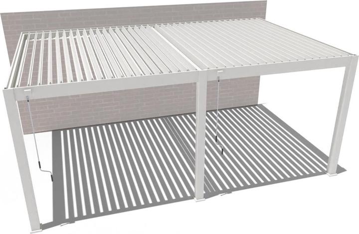 Image du produit Weide Pergola murale Deluxe Plus | Toit à lames en aluminium | 4 x 6 M | blanc | Pergola murale (400 cm, 600 cm)