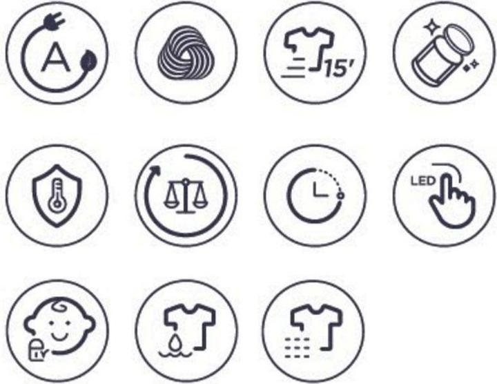 Actual product image Kibernetik BEWS518 BasicEdition Waschmaschine 9kg A-10% Klasse Weiss (9 kg, Left)