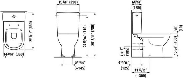 Actual product image Laufen Toilet Standi Lua E With Cicter And Seat