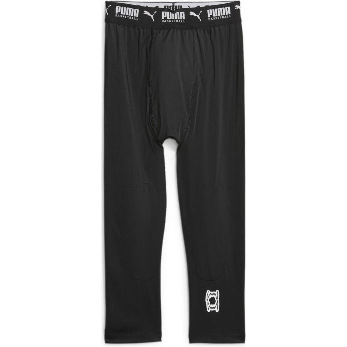 Puma, Herren, Tights, Hoops Team 3/4 Tight Baselayer (XL), Weiss, XL