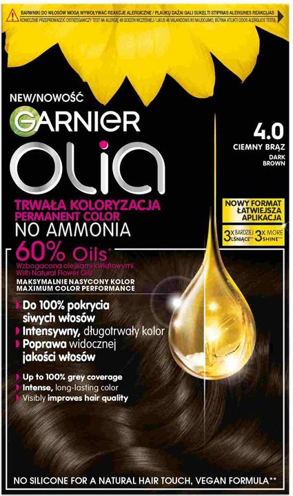 Produktbild Garnier Olia Haarfarbe 40 Dunkelbraun (40 Dark Brown)
