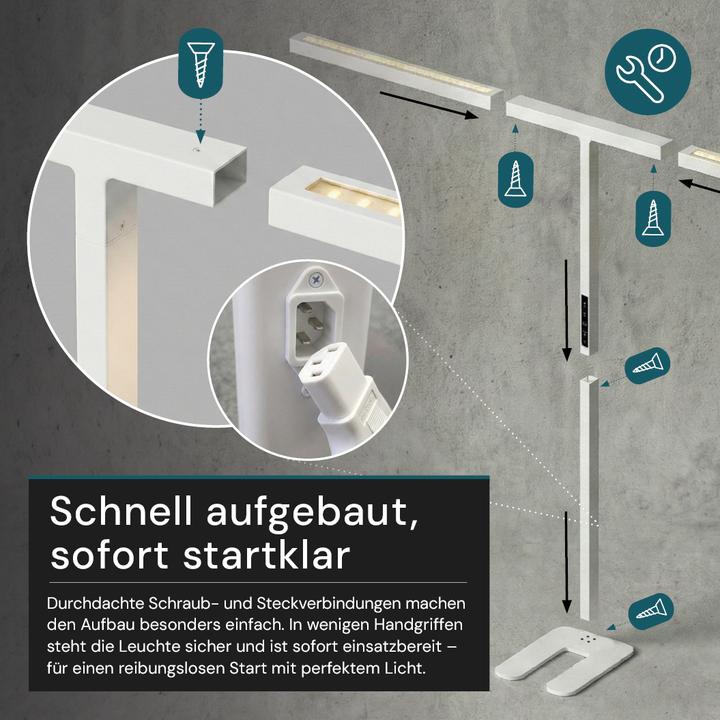 Actual product image Luxula LED office floor lamp - Slim Line, Duo (5000 lm)