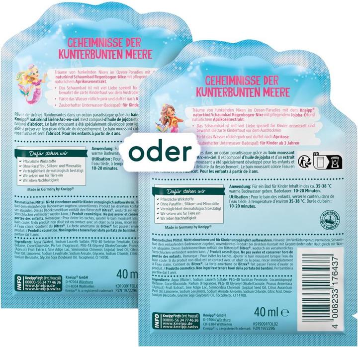 Produktbild Kneipp Regenbogen-Nixe (Schaumbad, 40 ml)
