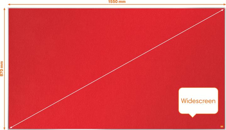 Immagine prodotto Nobo Pannello di feltro Impression Pro 1915422 rosso, 87x155cm (Bacheca, 87 x 155 cm)