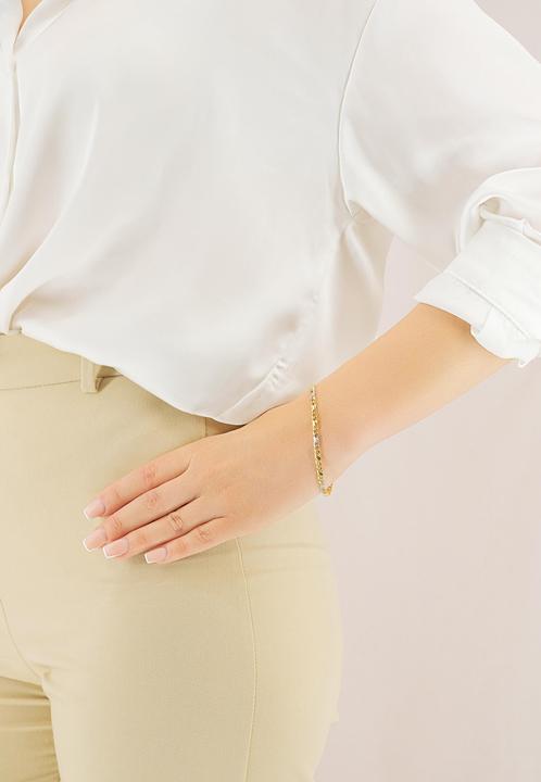 Image du produit Muau Chaîne de 8 (19 cm, Or blanc, Or jaune)