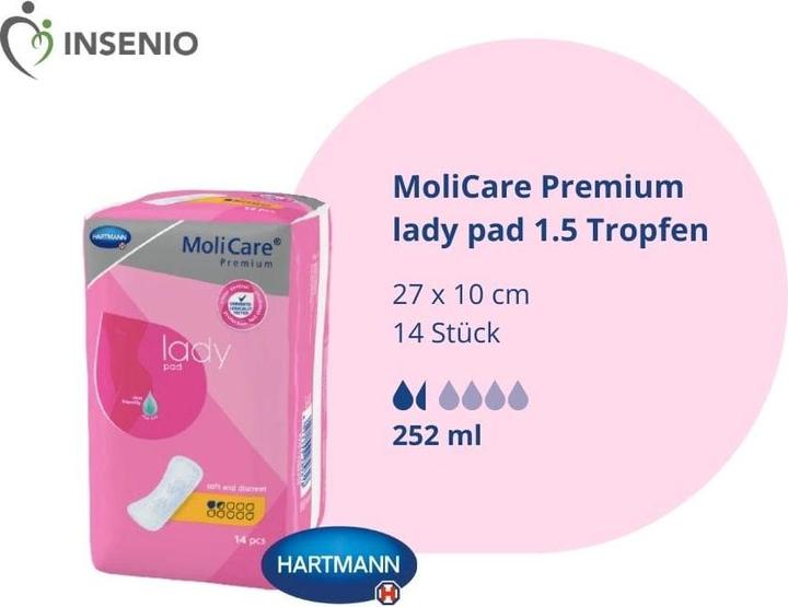 Actual product image MoliCare Lady Pad 1.5 drops (14 x)