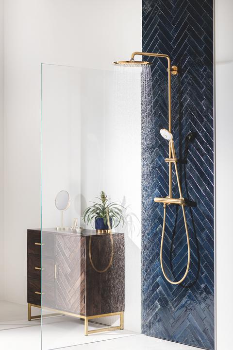 Productafbeelding Grohe Douchesysteem EUPHORIA SYSTEM 310 m thermostaat Cool Sunrise geborsteld