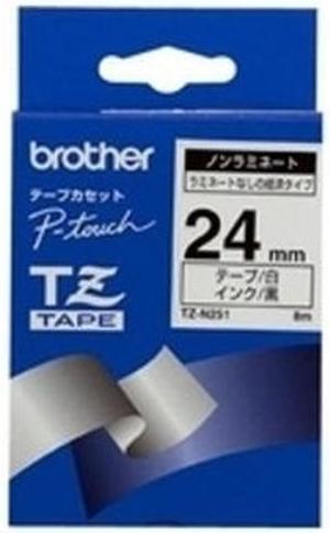 Produktbild Brother TZE-251CIV DirectLabel schwarz auf weiss Laminat 24mm x 8m Schwarz Weiss (2.40 cm, Schwarz)