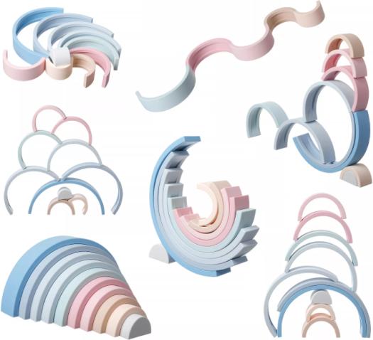 Actual product image Little bear Silicone Rainbow Blue (0 Months)