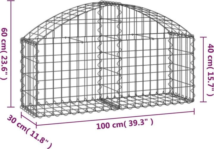 Produktbild vidaXL Gabionenkorb