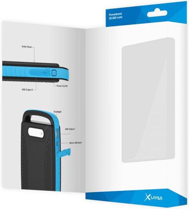 Produktbild Xlayer Solarlader Powerbank (20000 mAh, 74 Wh)