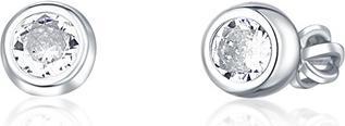 Actual product image JVD Fine silver stud earrings with zircons SVLE1517XH2BI - Diameter: 0.7 cm