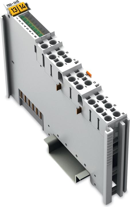 Image du produit Wago Borne d'entrée 8 canaux 750-1415 24V DC, commutation positive, gris clair 750-1415
