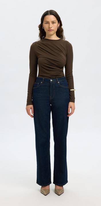 Image du produit Selected Femme Drapiertes Oberteil mit langen Ärmeln (L)