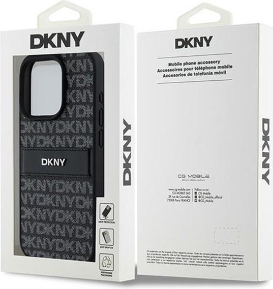 Actual product image DKNY Tonal Stripe PU Leather Case for Apple for Apple iPhone 15 Pro - black (Apple iPhone 15 Pro)