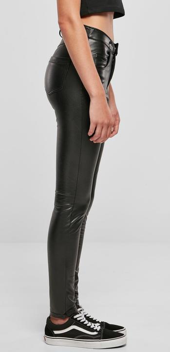 Actual product image Urban Classics Ladies Mid Waist Synthetic Leather Pants (26)