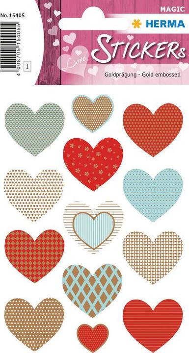 Produktbild HERMA Sticker Herzen (13 Sticker)